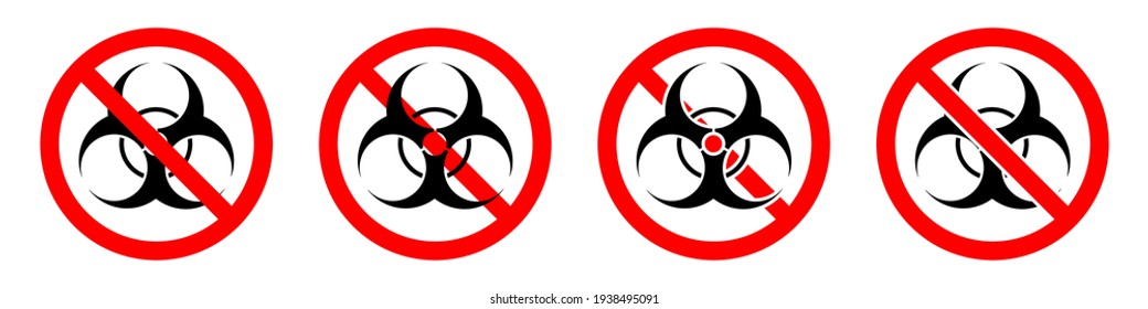 Stop Toxic Sign. Biohazard Icon. Vector Illustration.