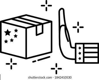 Stop Trading Between US And China Concept, Boycott Chinese Products Vector Icon Design, Presidential Elections In United States Symbol On White Background