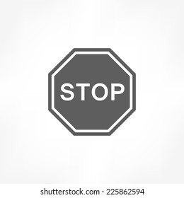 Stop Traffic Sign Icon 