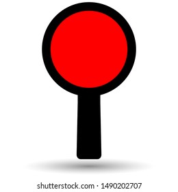 Icono para detener el símbolo de tráfico aislado en un fondo blanco.