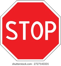Señal de tráfico de parada está prohibida, señal de tráfico de parada, Ilustración vectorial de icono rojo. Diseño de Ilustración vectorial de señal de tráfico de fondo rojo.