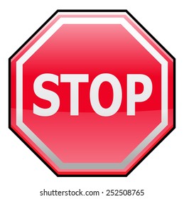 Stop traffic sign or symbol