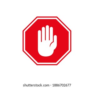 Stop Traffic Sign Symbol Vector Illustration