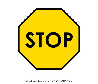  Detener la señal de tráfico, icono de signo de detención del vector

