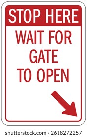 Stop traffic sign for vehicle entrance