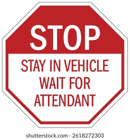 Stop traffic sign for vehicle entrance