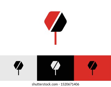 Stop traffic signal isolated icon - warning road sign vector