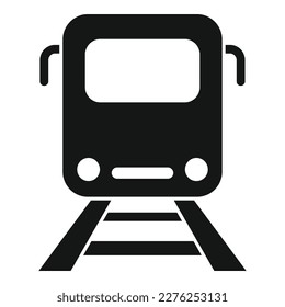 Stop train icon simple vector. Metro block. Platform station