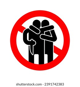 Stop traitor. Ban of betrayal. Red prohibitory road sign. Concept of betrayal is a knife in the back.
