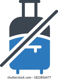 stop travelling vector glyph color icon 