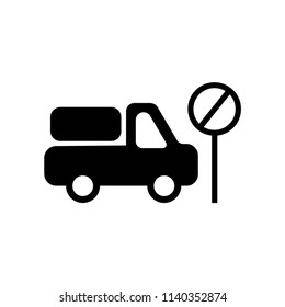 Stop Truck icon vector icon. Simple element illustration. Stop Truck symbol design. Can be used for web and mobile.