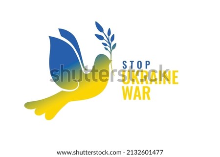 stop ukraine war with dove bird