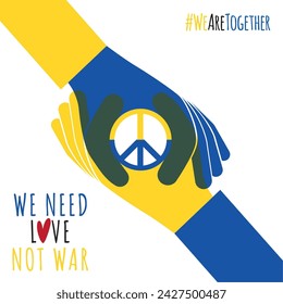 Stop ukraine war poster Vector illustration