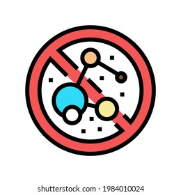 stop use bacterial soap color icon vector. stop use bacterial soap sign. isolated symbol illustration