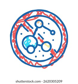 stop use bacterial soap doodle icon sketch vector. stop use bacterial soap sign. isolated symbol illustration