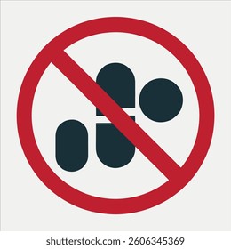 Stop using illegal drugs sign icon