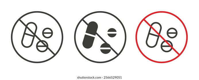 Stop using illegal drugs signs collection for website design, app, UI design.