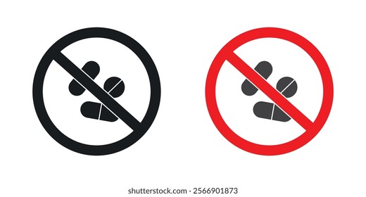 Stop using illegal drugs signs set in black and colored