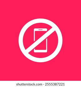 Stop using mobile phone or cellphone sign vector illustration