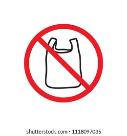 Stop using plastic bags. Save the earth and good environment concept.
