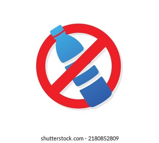 Stop Using Plastic Bottles Vector Icon Stock Vector (Royalty Free ...