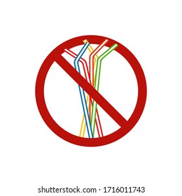 Stop using plastic straws concept. Save the earth and good environment concept.