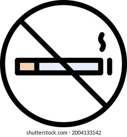 stop vector color line icon