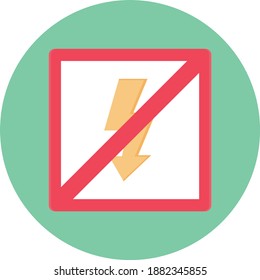 stop vector flat color icon