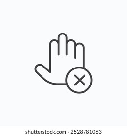 Stop vector flat icon set.eps