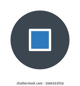 stop vector glyph color icon 