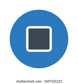 stop vector glyph color icon 