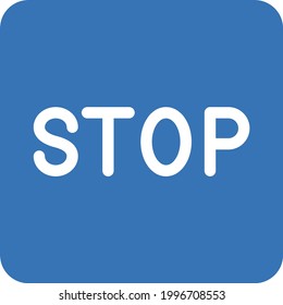 stop vector glyph color icon