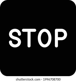 stop vector glyph color icon