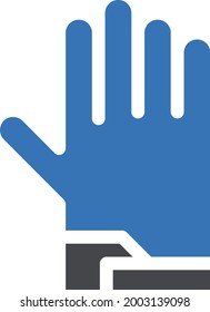 icono de detenerse el color de glifo vectorial