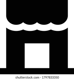 stop vector glyph flat icon 
