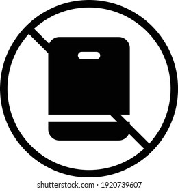 stop vector glyph flat icon