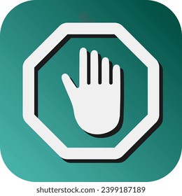 Stop Vector Glyph Gradient Background Icon For Personal And Commercial Use.
