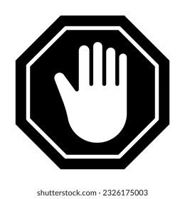 Stop Vector Glyph Icon For Personal And Commercial Use.
