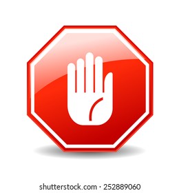 Stop vector icon