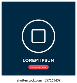 Stop vector icon
