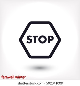 STOP vector icon
