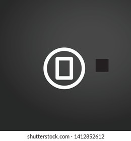 Stop vector icon. Stop concept stroke symbol design. Thin graphic elements vector illustration, outline pattern for your web site design, logo, UI. EPS 10.