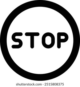 Stop Vector Icon Design Illustration