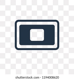 Stop vector icon isolated on transparent background, Stop transparency concept can be used web and mobile