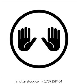 stop vector icon on white background