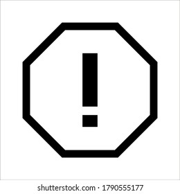 stop vector icon on white background