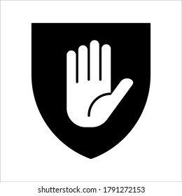 parar icono vectorial en fondo blanco