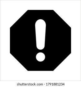 stop vector icon on white background