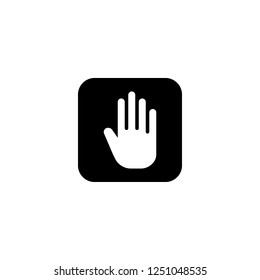 stop vector icon. stop sign on white background. stop icon for web and app