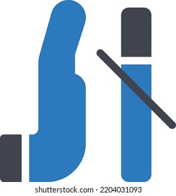 parar la ilustración del vector en un fondo transparente. Símbolos de calidad superior. Iconos vectoriales de glifos para diseño de conceptos y gráficos. 
